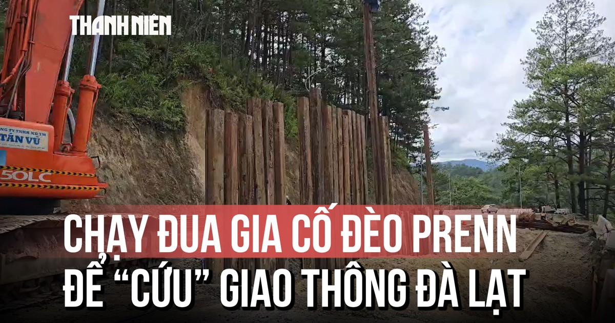 Khẩn trương gia cố đèo Prenn để thông xe một chiều