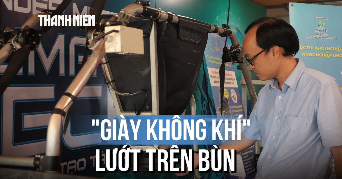 Lạ mắt 'giày không khí' lướt trên bùn tại chung kết khởi nghiệp nông nghiệp CNC 2025