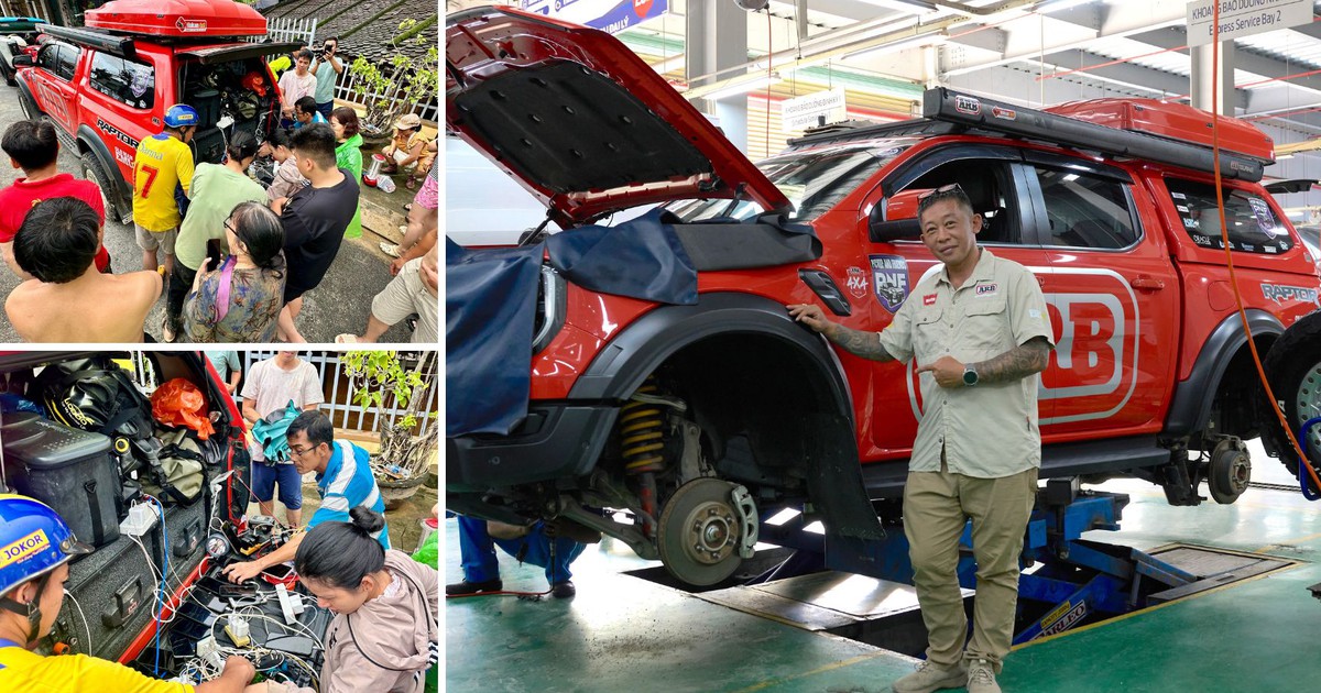 Xe bán tải 'người hùng' giúp người dân sạc pin điện thoại giữa rốn lũ