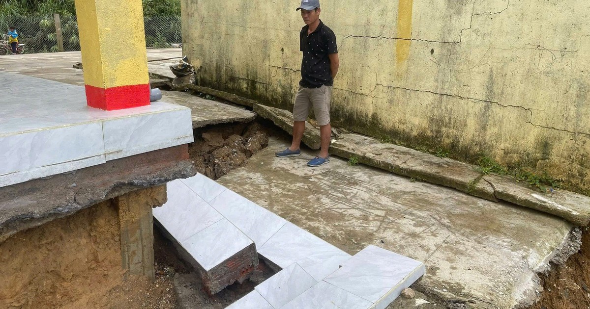 Đ&agrave; Nẵng: Mưa lớn g&acirc;y sụt l&uacute;n điểm trường v&ugrave;ng cao, khẩn cấp di dời học sinh