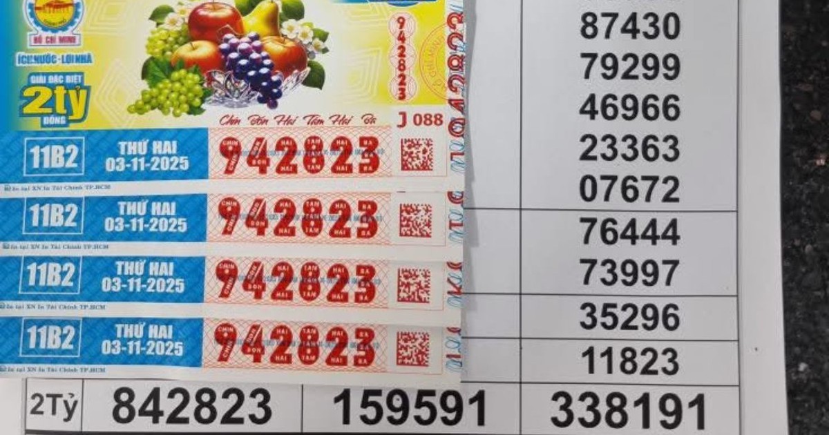 Xổ số miền Nam ng&agrave;y 3 th&aacute;ng 11: Giải độc đắc lại về... TP.HCM