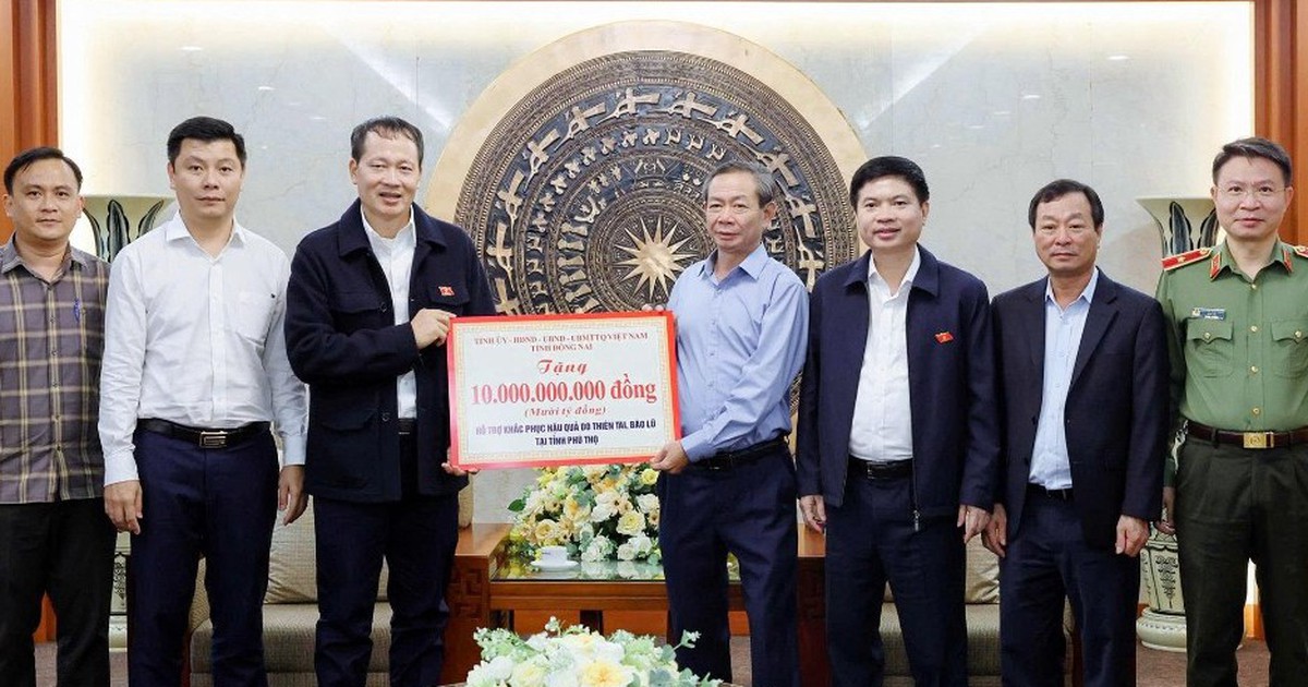 Đồng Nai hỗ trợ 41 tỉ đồng giúp 4 tỉnh miền Bắc khắc phục hậu quả bão lũ