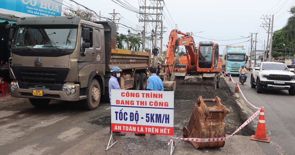 'Đường tránh' Đồng Xoài được sửa chữa sau phản ánh của Báo Thanh Niên