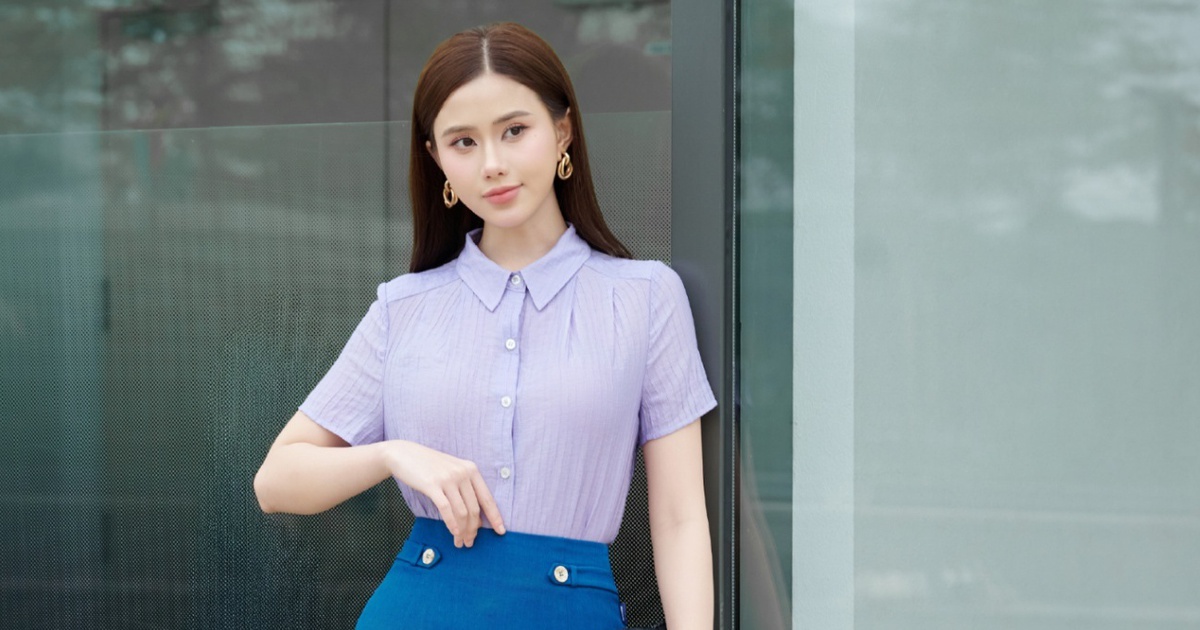 Áo sơ mi cổ đức 'tái sinh' vẻ ngoài thanh lịch chuẩn quý cô