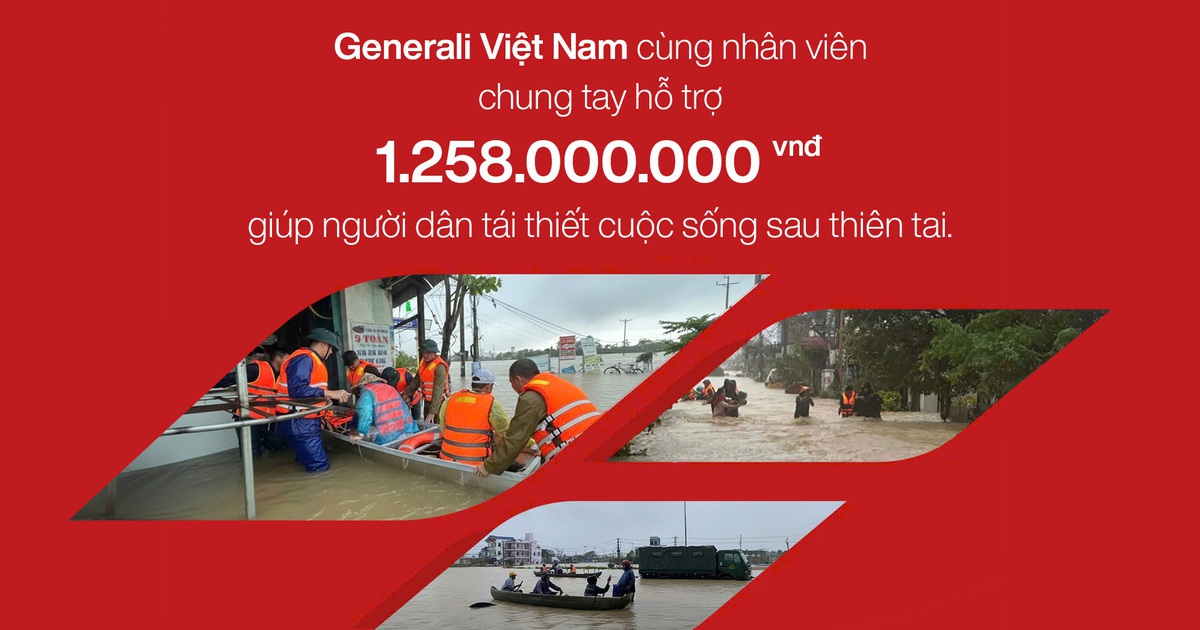 Generali Việt Nam hỗ trợ hơn 1,2 tỉ đồng gi&uacute;p người d&acirc;n t&aacute;i thiết sau thi&ecirc;n tai