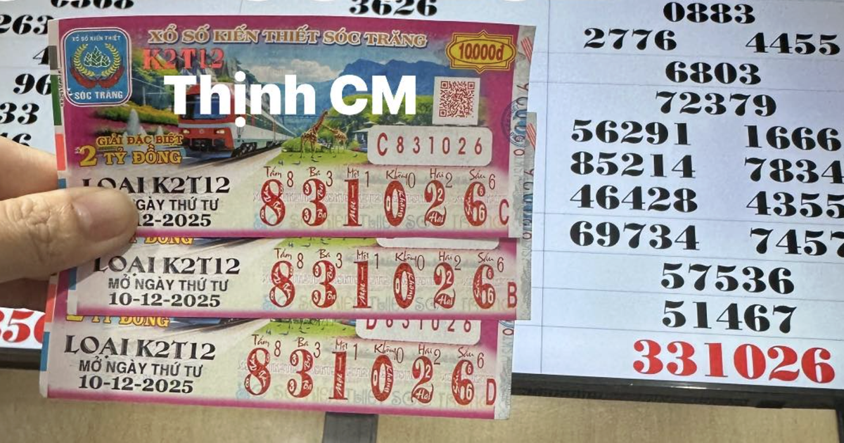 Xổ số miền Nam ng&agrave;y 10 th&aacute;ng 12: Người C&agrave; Mau nhận lộc lớn đ&agrave;i S&oacute;c Trăng