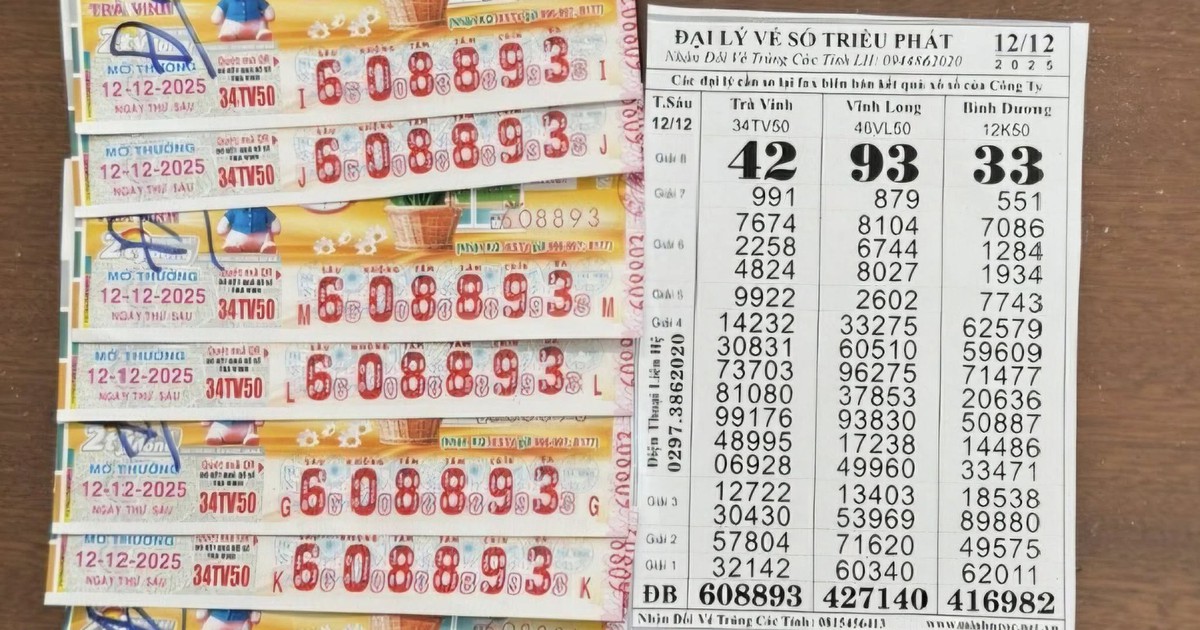 Đo&agrave;n kh&aacute;ch k&eacute;o tới đại l&yacute; ở An Giang, nhận 16 tỉ tr&uacute;ng xổ số miền Nam