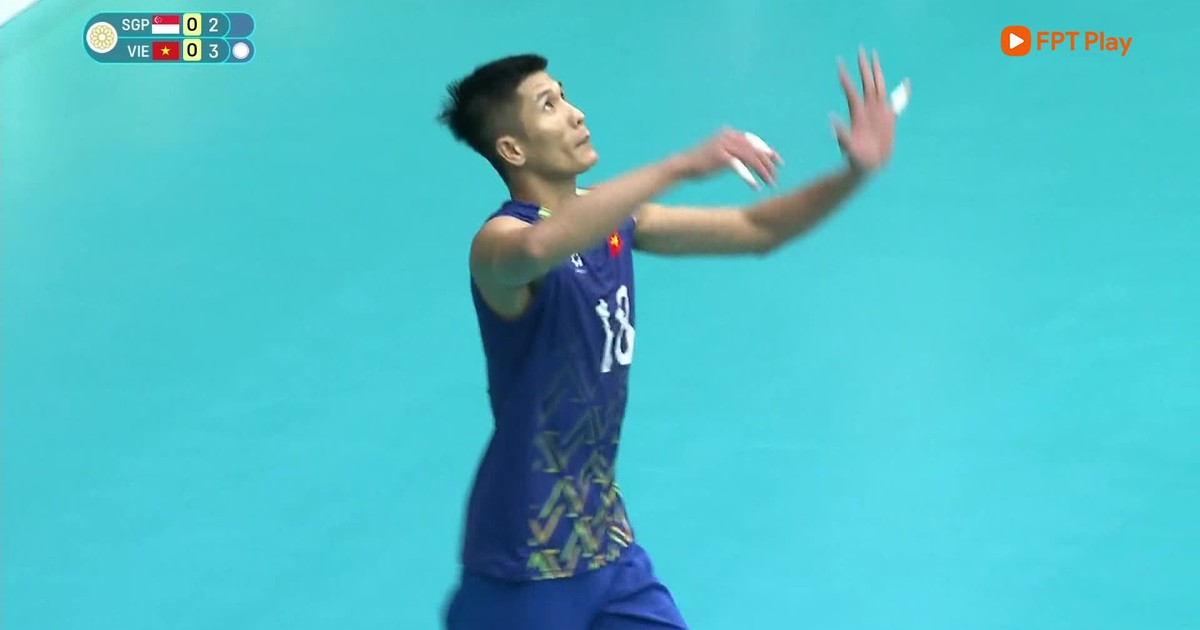 Highlight bóng chuyền nam Việt Nam 3-0 Singapore: Chiến thắng dễ