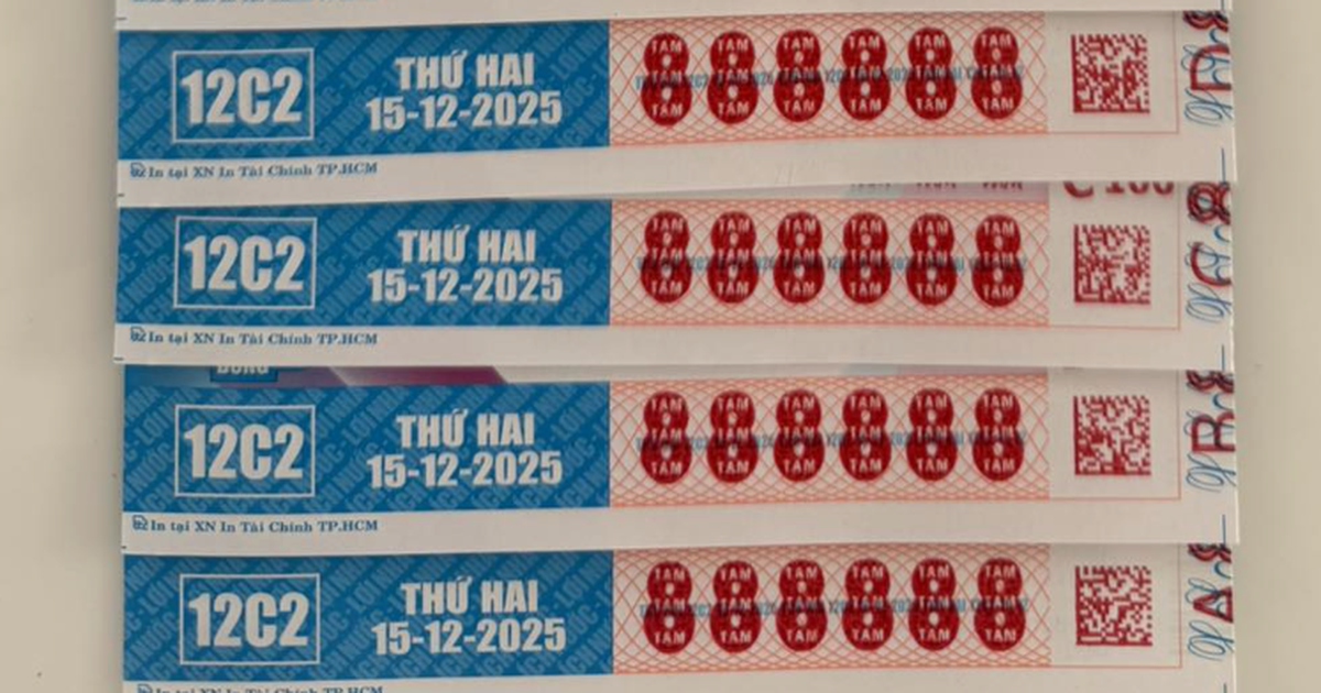 Hy hữu d&atilde;y số 444444 tr&uacute;ng xổ số miền Nam ng&agrave;y 15 th&aacute;ng 12 đ&agrave;i C&agrave; Mau