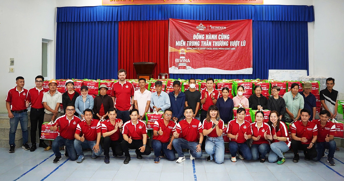 Bivina đồng h&agrave;nh miền Trung, hỗ trợ cho 3.000 người d&acirc;n khắc phục hậu quả lũ lụt