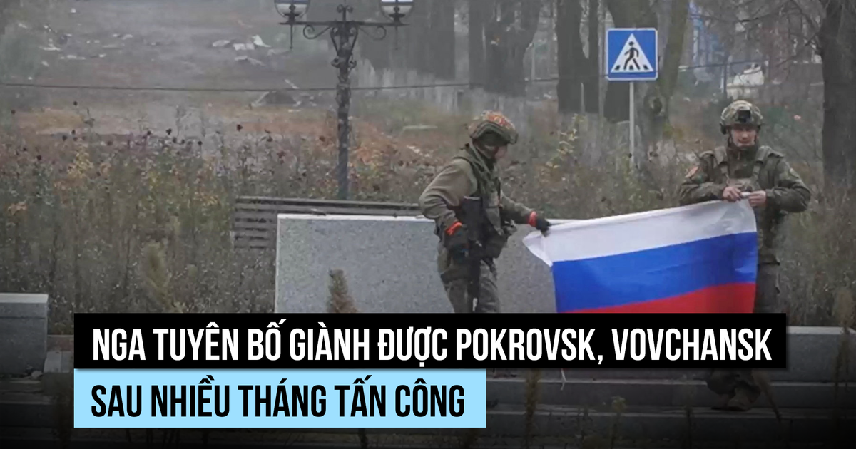 Cờ Nga xuất hiện ở trung tâm Pokrovsk, ông Putin nhận thêm tin từ Vovchansk
