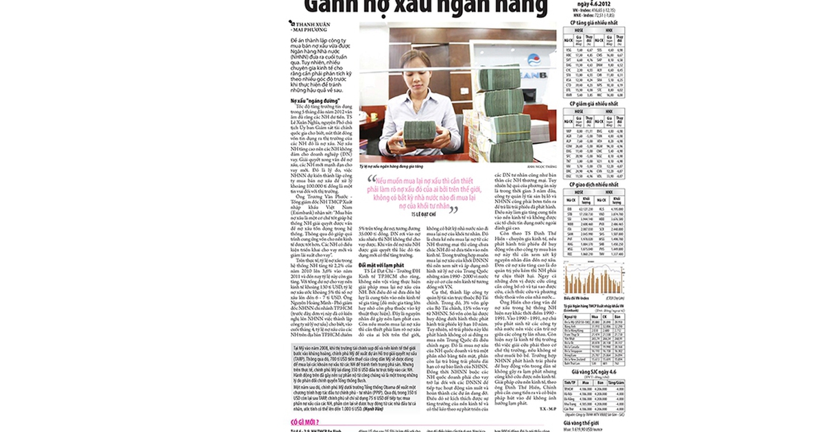 'Đi ngược' quan điểm dùng ngân sách giải quyết nợ xấu