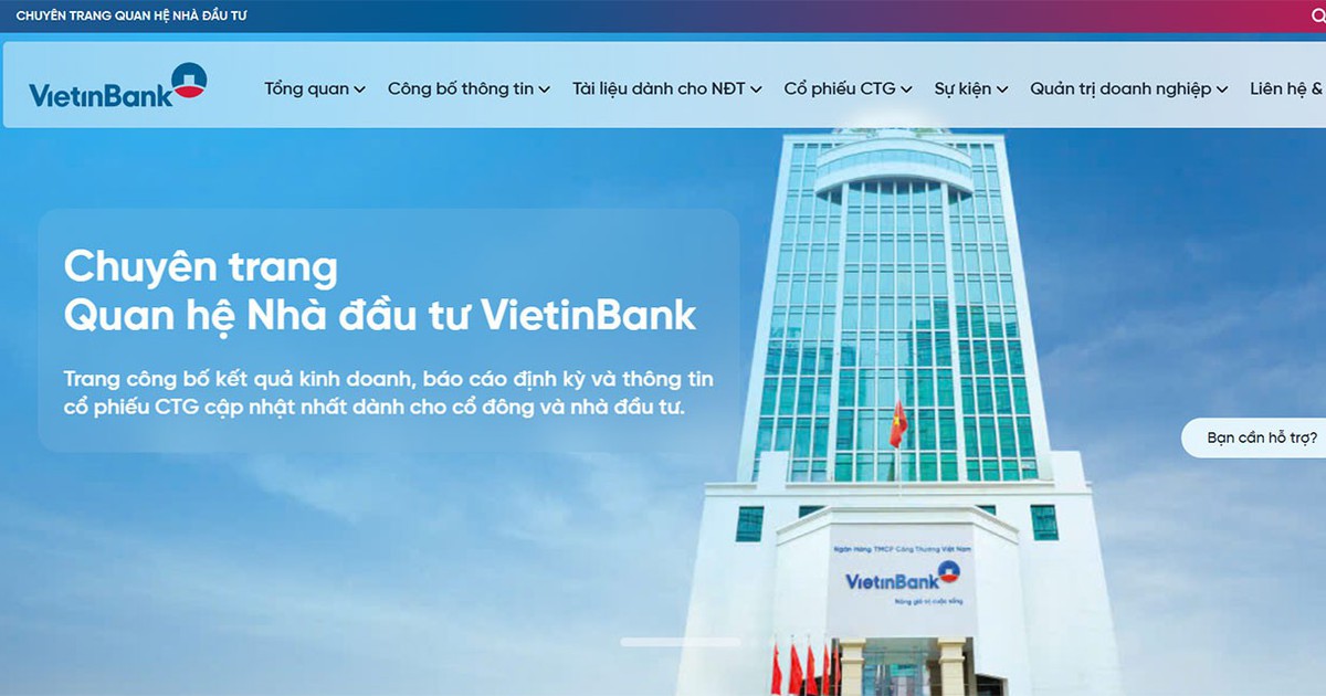 VietinBank ra mắt website Quan hệ Nhà đầu tư mới: Minh bạch kiến tạo niềm tin