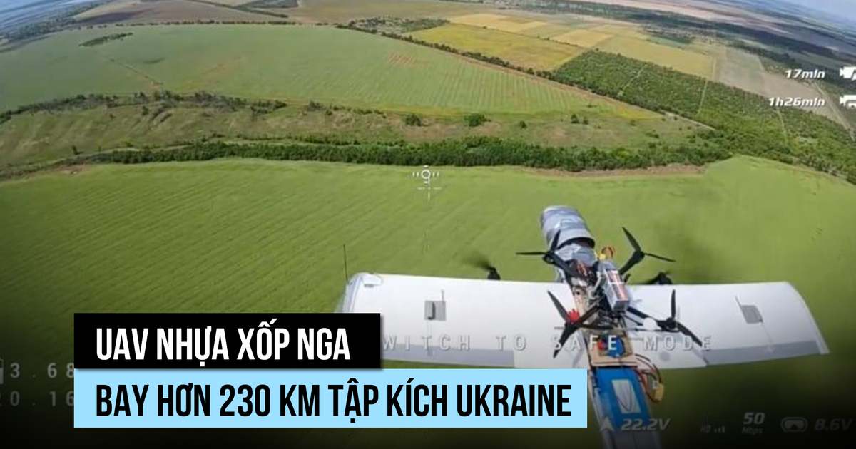 UAV 'nhựa xốp' Nga bay hơn 230 km tập kích hậu phương Ukraine
