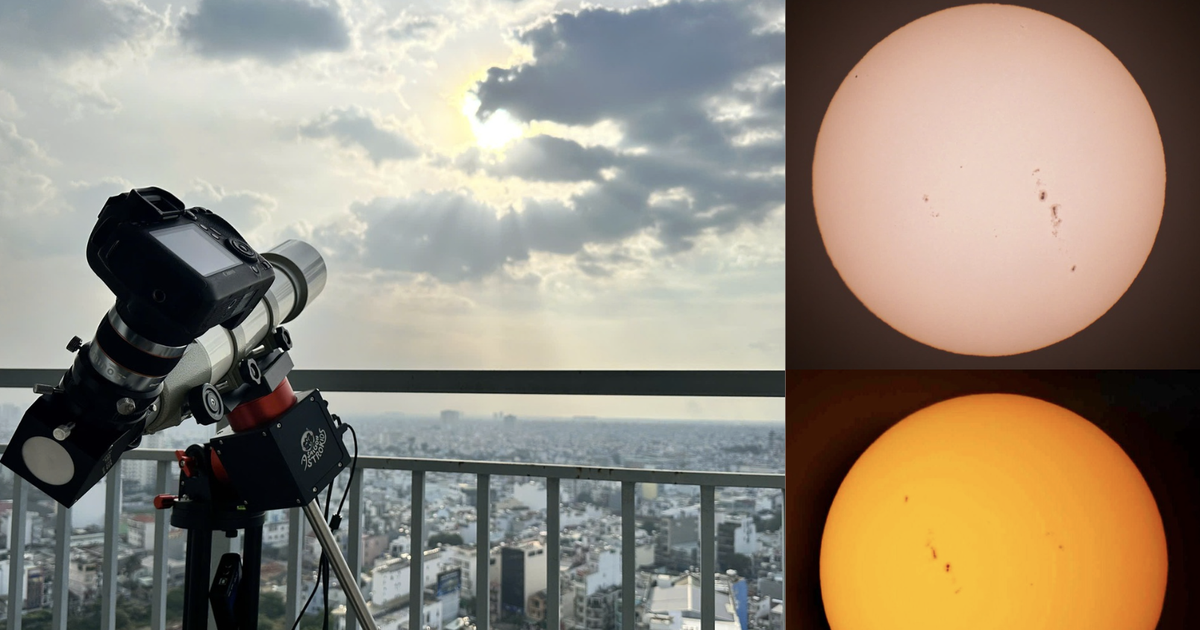 Người dân TP.HCM vừa chụp được vết đen to giữa mặt trời: Sắp có bão mặt trời?