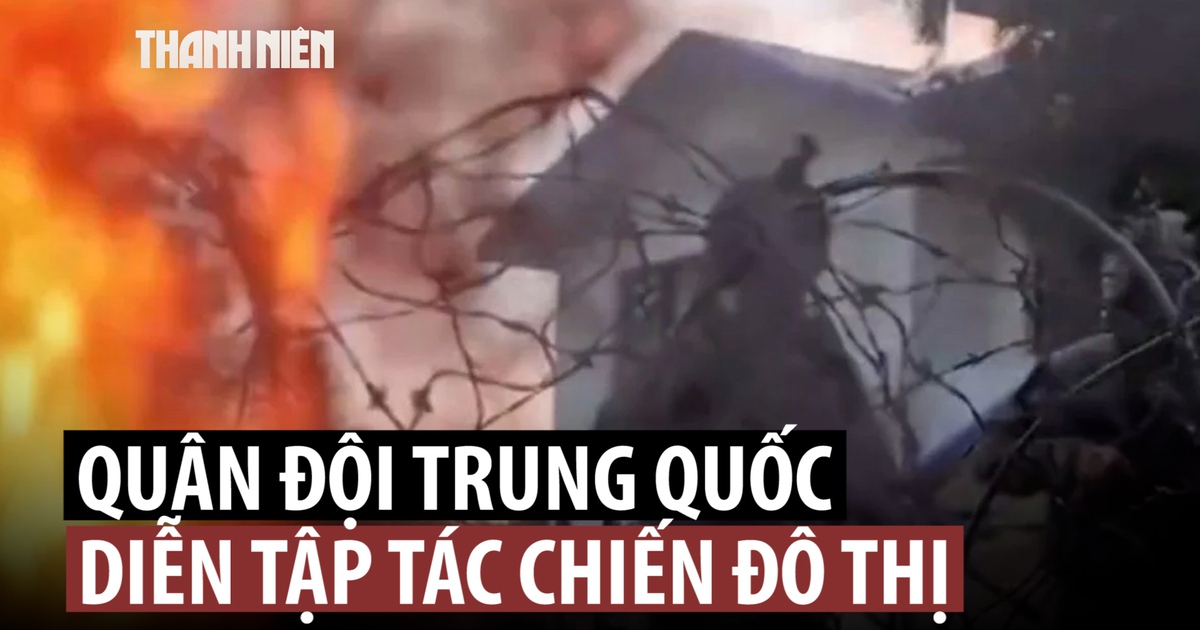 Binh sĩ Trung Quốc tập trận tác chiến đô thị