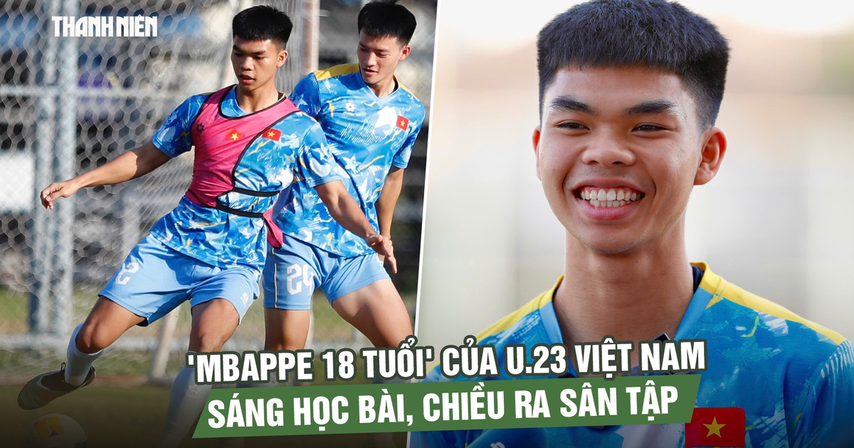 'Mbappe 18 tuổi' của U.23 Việt Nam: Sáng cặm cụi học bài, chiều ra sân tập