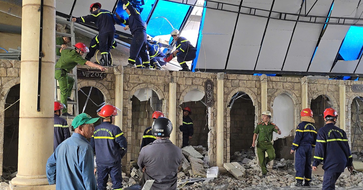 Bê tông sập đè mái nhà hàng ở Đà Lạt, một công nhân tử nạn