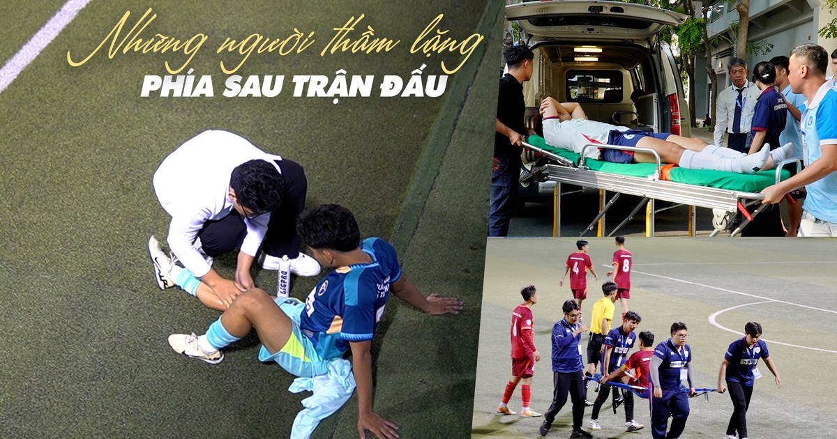 Phía sau trận đấu: Những người thầm lặng chăm sóc sức khỏe cho cầu thủ sinh viên