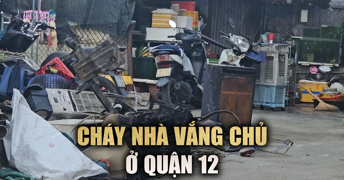 Cháy nhà vắng chủ ở quận 12, cả xóm hỗ trợ dập lửa