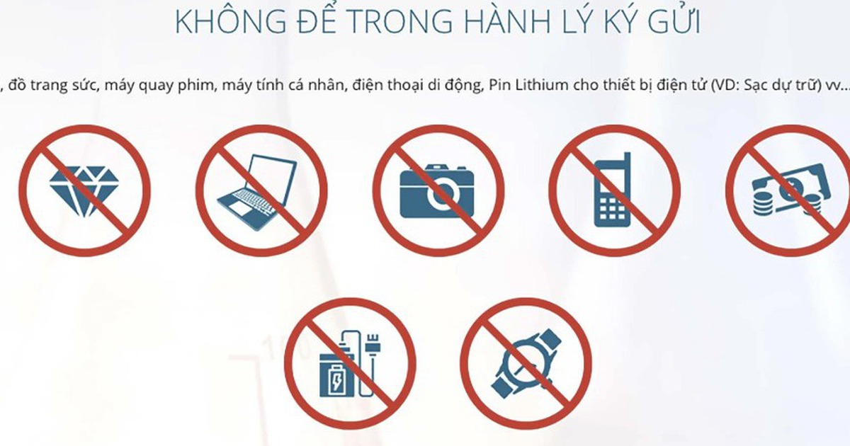Cảnh báo mang pin lithium, sạc dự phòng trên máy bay