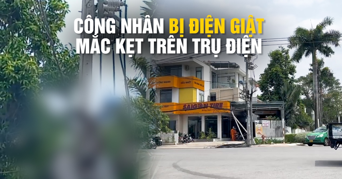 Trèo lên trụ điện, công nhân bị điện giật thương tâm