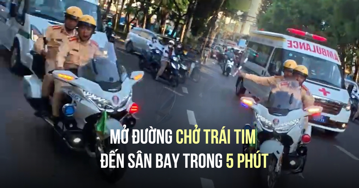 CSGT mở đường chở trái tim đến kịp sân bay Tân Sơn Nhất trong 5 phút