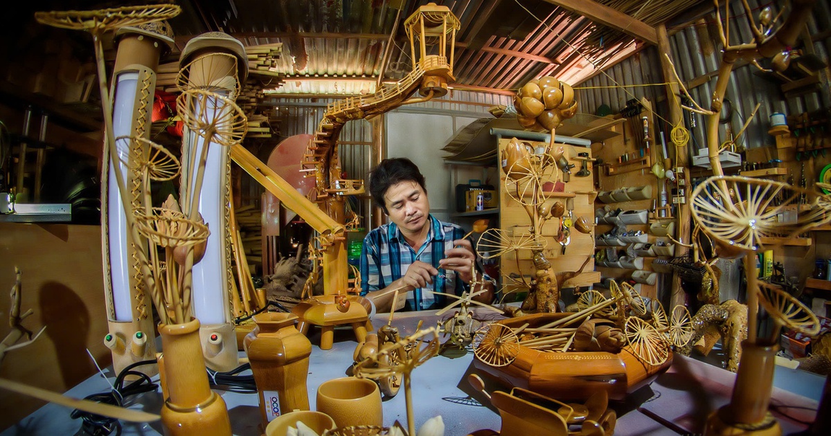 Sản phẩm thủ công mỹ nghệ độc đáo từ tre của kỹ sư điện