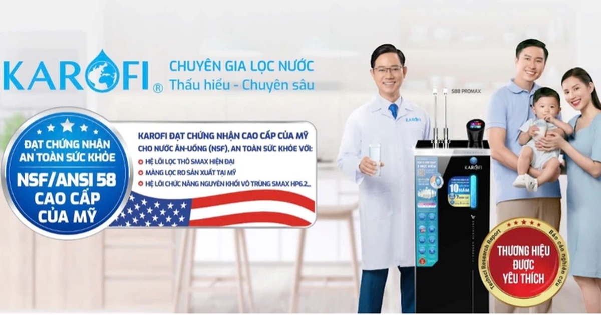 An tâm sống khỏe với máy lọc nước RO đạt chuẩn NSF/ANSI 58 của Mỹ
