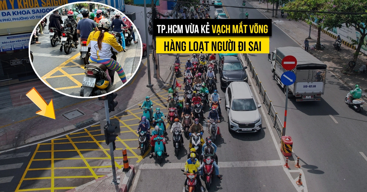 TP.HCM vừa kẻ vạch mắt võng ở trung tâm, hàng loạt người đi sai