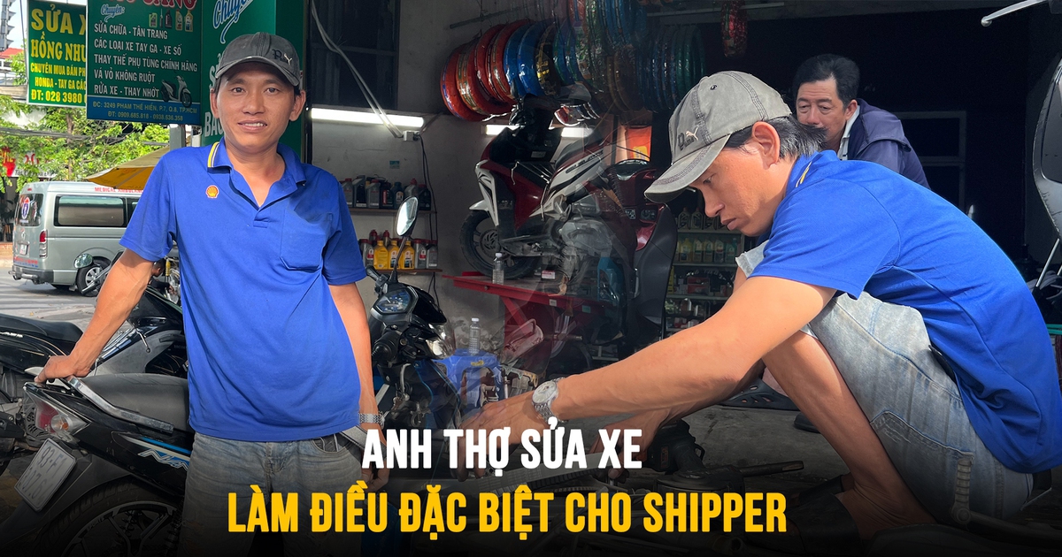 Biết ‘tiền khó kiếm’, anh thợ sửa xe quyết định làm điều đặc biệt cho shipper