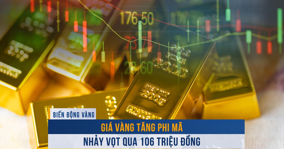 Biến động vàng 11.4: Giá vàng tăng phi mã, nhảy vọt qua 106 triệu đồng