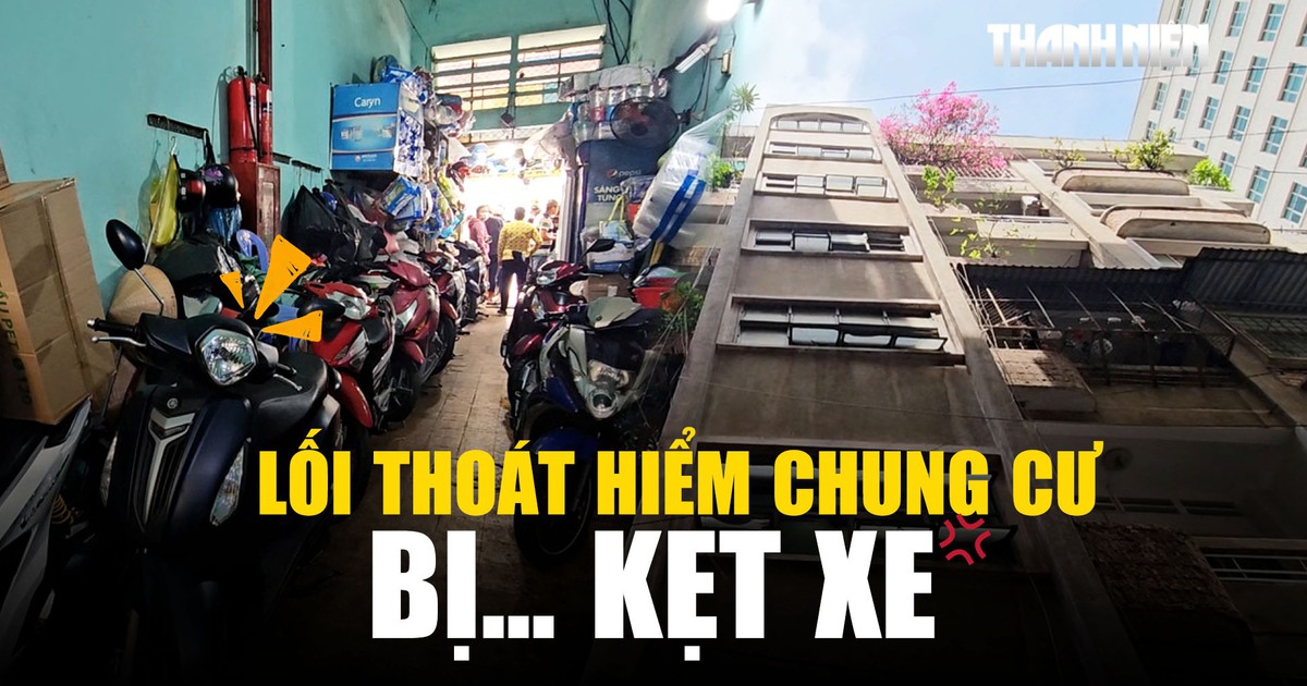 Cát cứ thu phí đỗ xe 'lụi': Lối thoát hiểm chung cư bị... kẹt xe