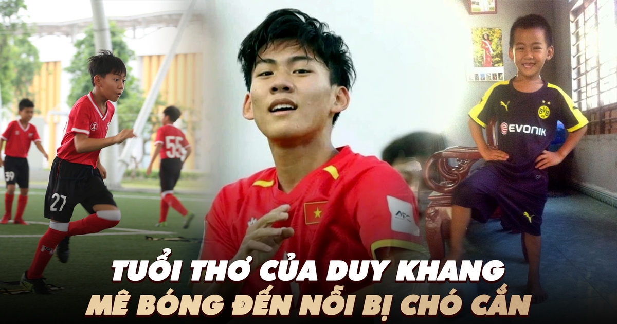 Tuổi thơ của ngôi sao U.17 Hoàng Trọng Duy Khang: Mê bóng đá đến nỗi bị chó cắn