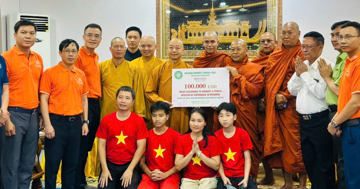 Giáo hội Phật giáo Việt Nam trao 120.000 USD hỗ trợ Myanmar khắc phục sau động đất