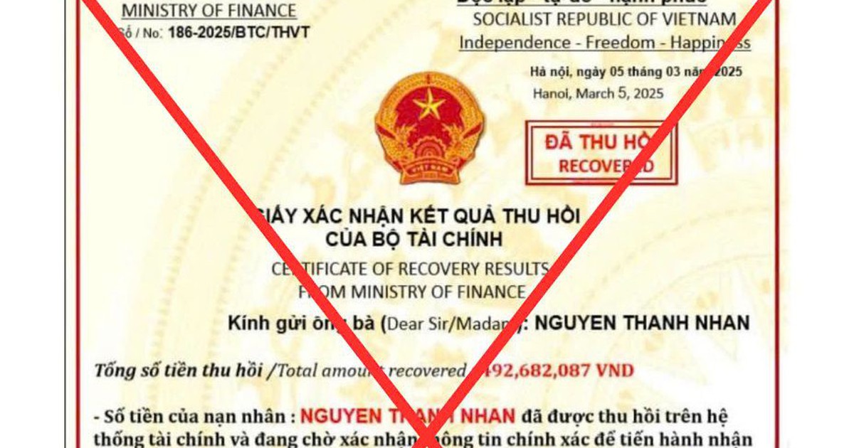 Cảnh báo tình trạng giả mạo Bộ Tài chính để lừa đảo