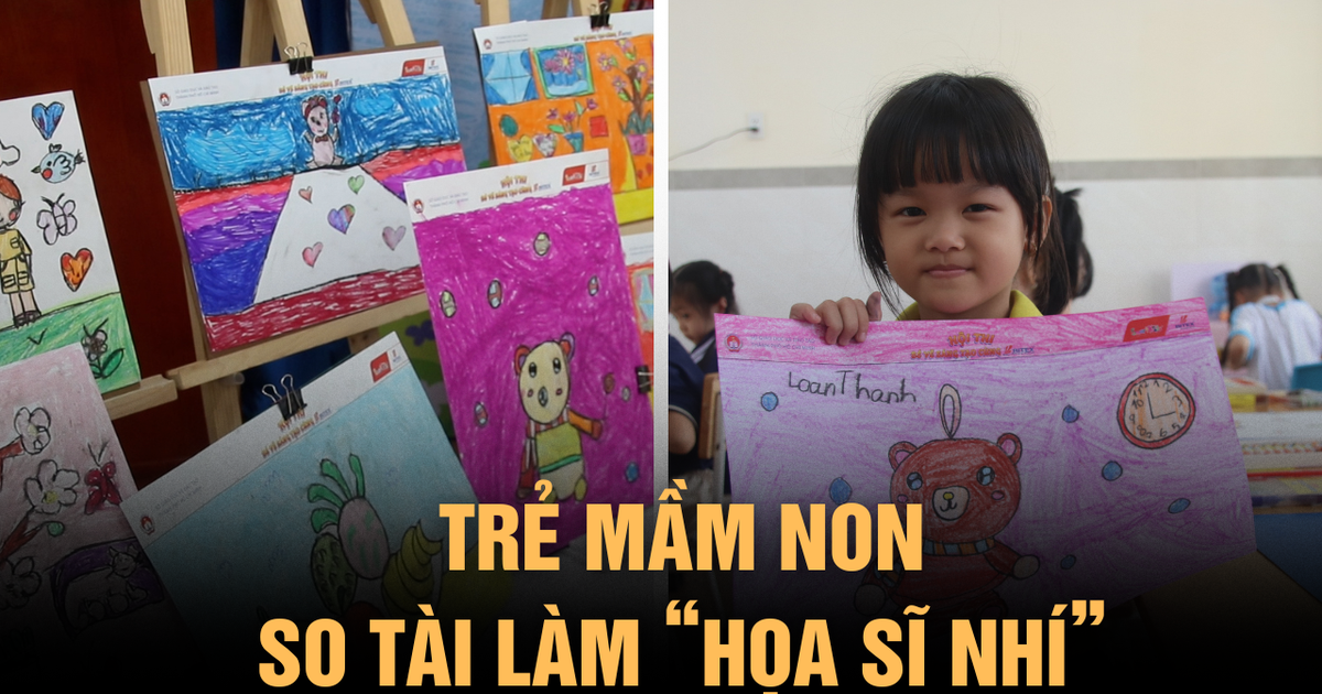 Trẻ mầm non thỏa sức sáng tạo với ước mơ làm 'họa sĩ nhí'