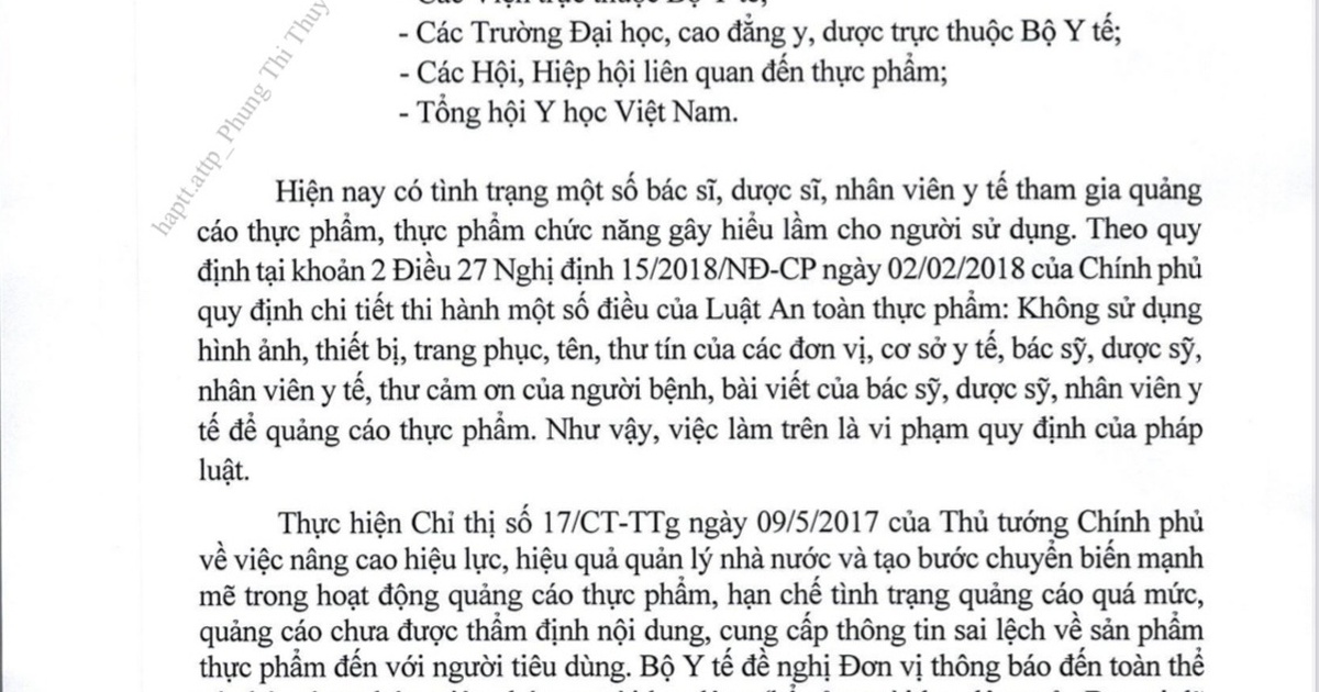 Chấn chỉnh bác sĩ, nhân viên y tế quảng cáo thực phẩm chức năng