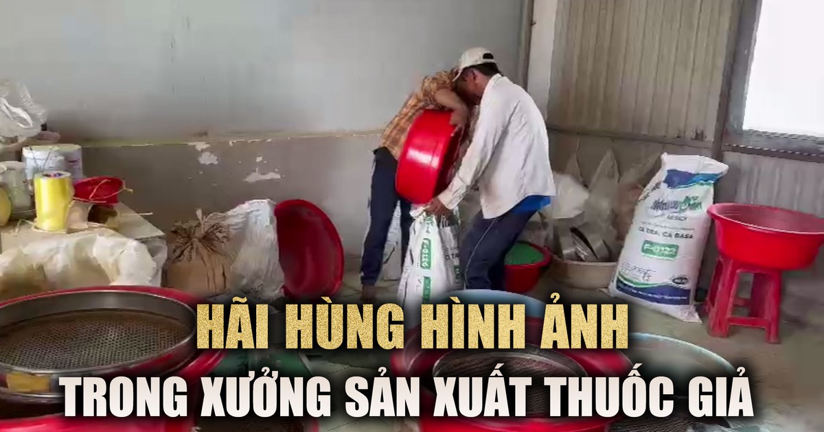 Hãi hùng cảnh bên trong cơ sở sản xuất thuốc giả