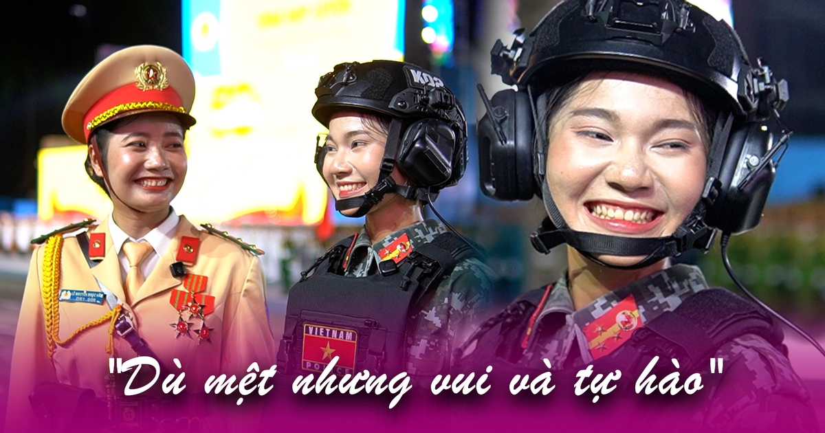 Nụ cười rạng ngời sau buổi hợp luyện: Dù mệt nhưng rất tự hào