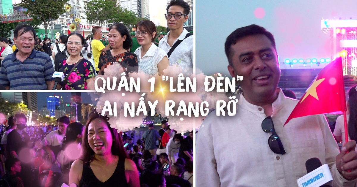 Quận 1 'lên đèn', người dân hào hứng: Đi từ Đắk Lắk đến TP.HCM mừng đại lễ