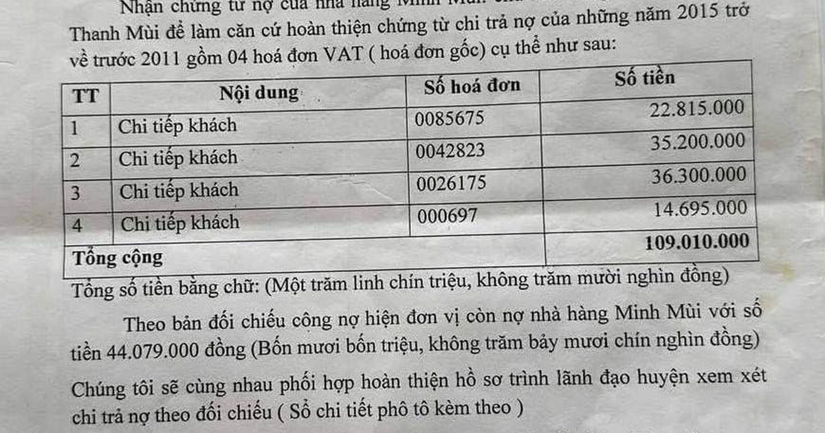 Chủ nhà hàng lên mạng xã hội đòi nợ văn phòng UBND huyện tiền 'cơm tiếp khách'