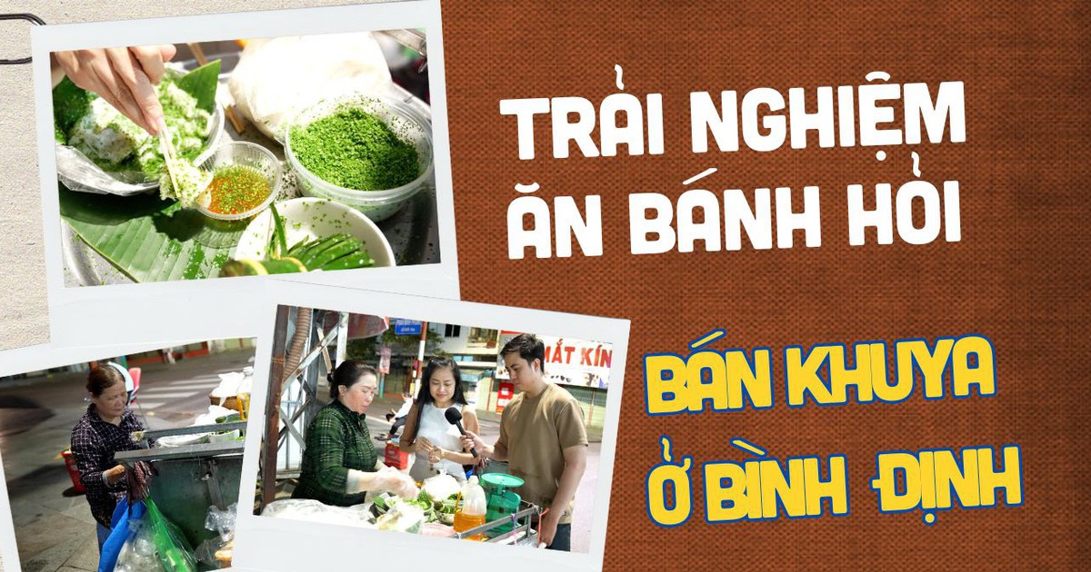 Về Bình Định trải nghiệm ăn bánh hỏi chay bán từ chiều đến tận khuya