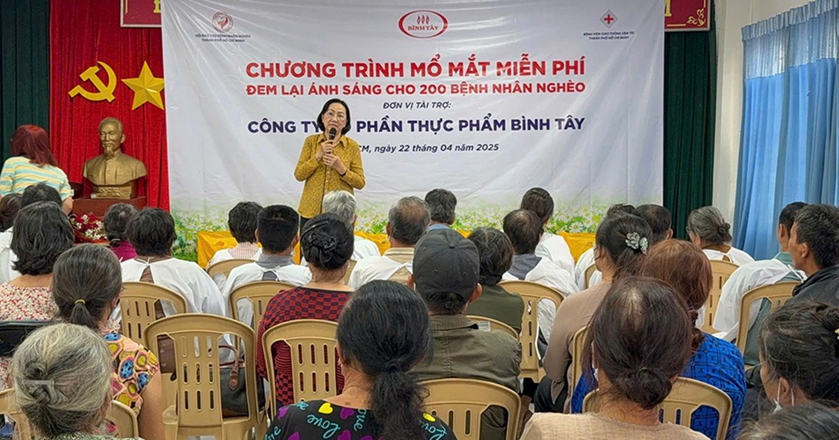200 người nghèo được phẫu thuật mắt miễn phí nhân dịp lễ kỷ niệm 30.4
