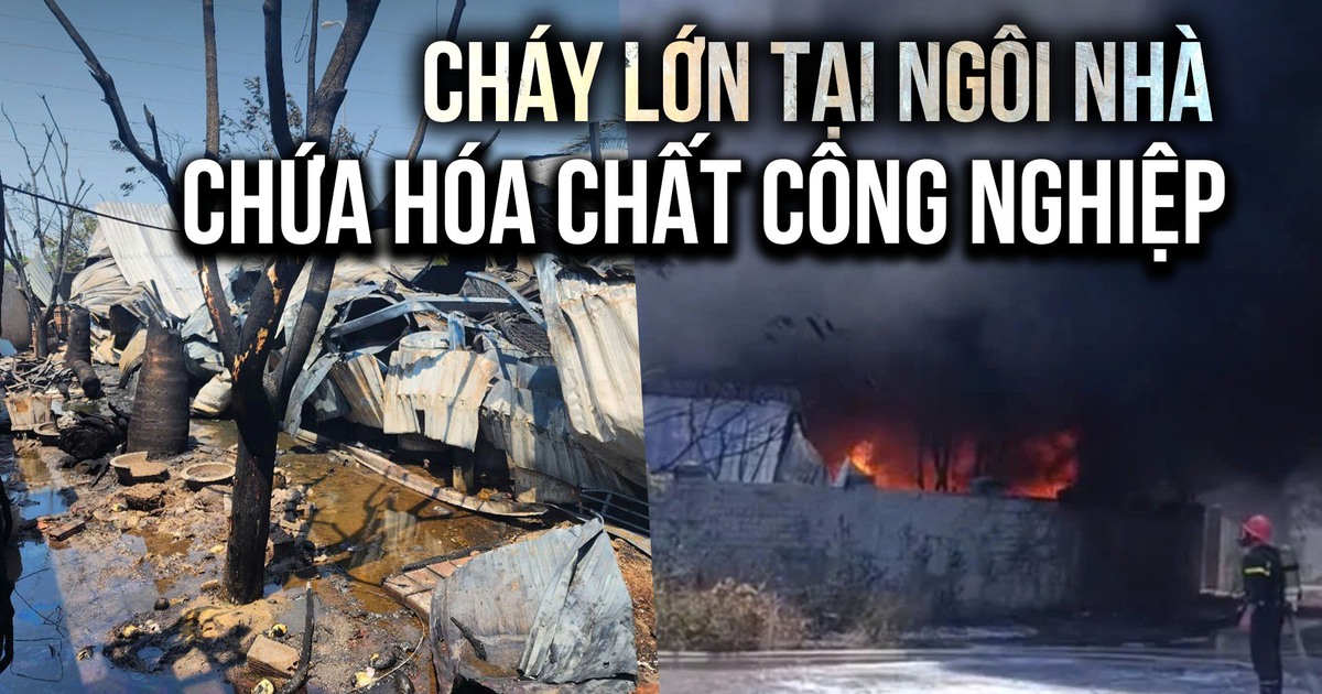 Bình Định: Cháy kho chứa hóa chất công nghiệp