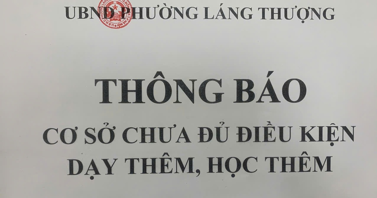 Hà Nội: Dừng hoạt động một trung tâm dạy thêm