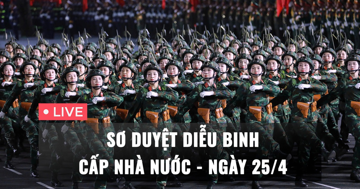 TRỰC TIẾP: Sơ duyệt diễu binh, diễu hành cấp Nhà nước trên đường Lê Duẩn tối 25.4