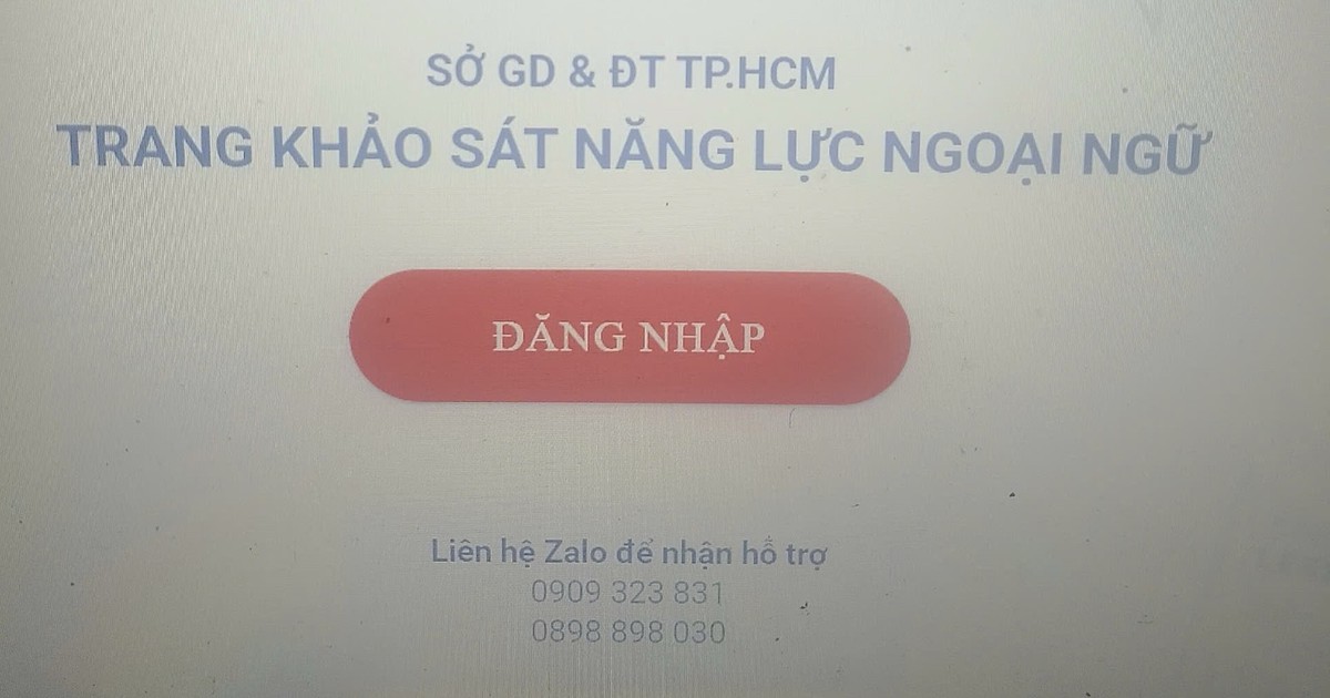 Khảo sát tiếng Anh giáo viên TP.HCM: Hệ thống trục trặc, lo kết quả không đúng