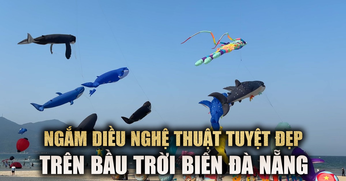 Ngắm diều nghệ thuật tuyệt đẹp trên bầu trời biển Đà Nẵng