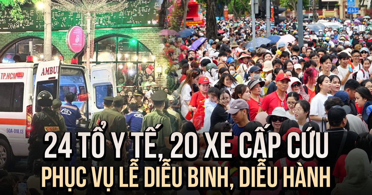 Diễu binh 30.4: 24 tổ y tế, 20 xe máy cấp cứu sẵn sàng phục vụ